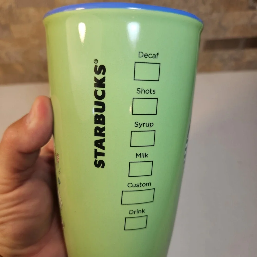 Starbucks Disney Animal Kingdom Ceramic Travel Tumbler Mug 12oz Minnie Mouse New